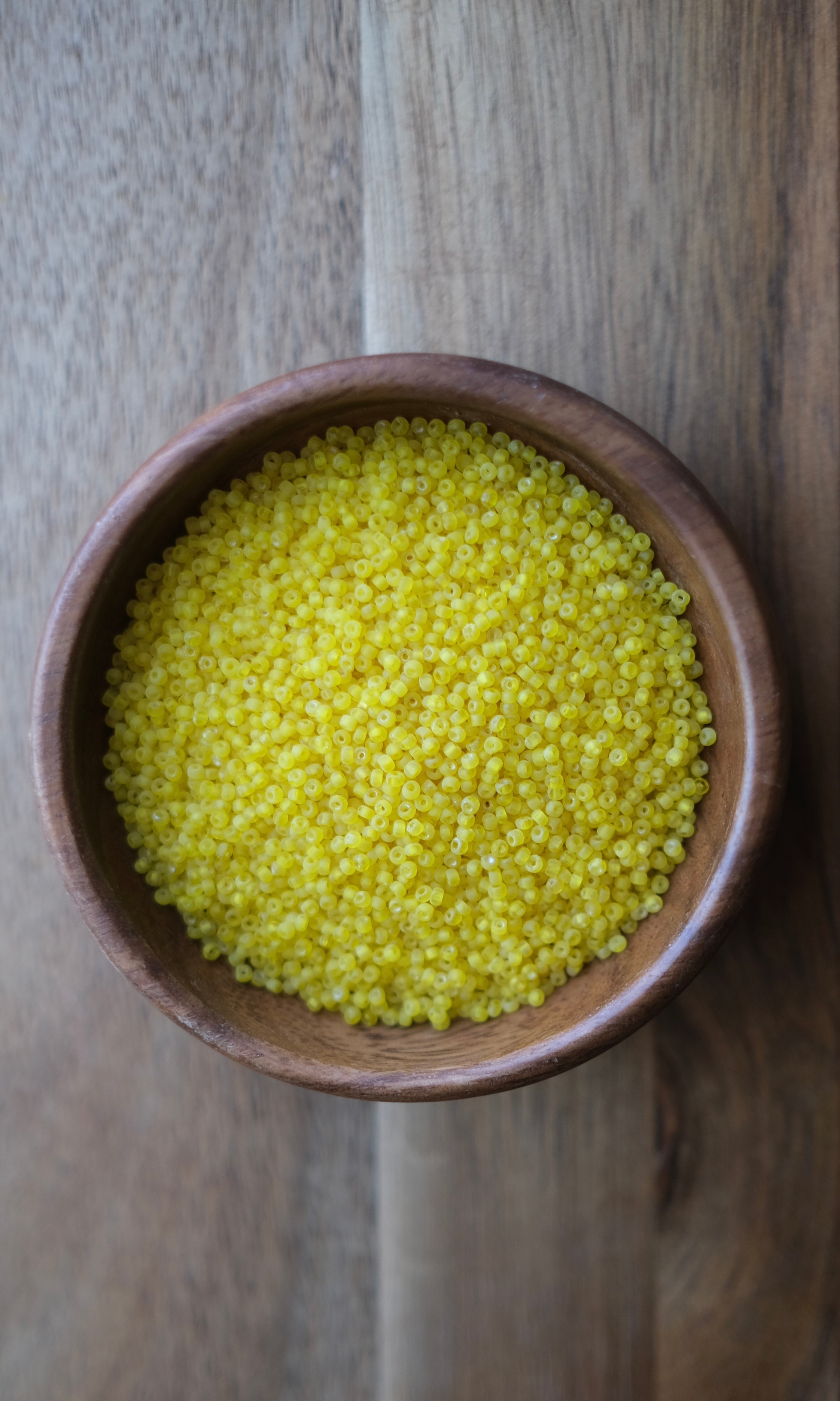 Matte Yellow Charlotte Beads 11/0