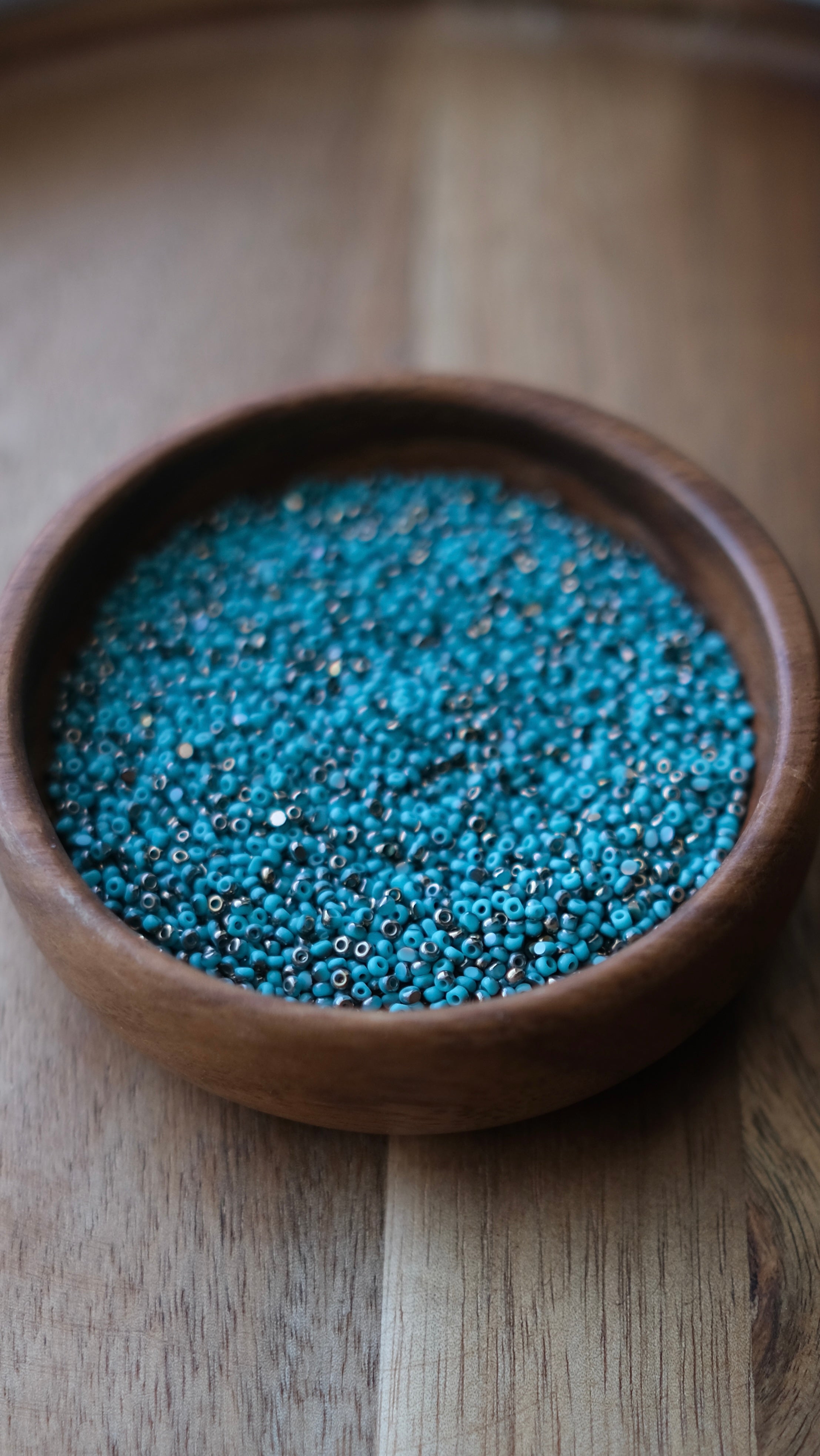 Aqua Green Bronze Charlotte Beads 11/0