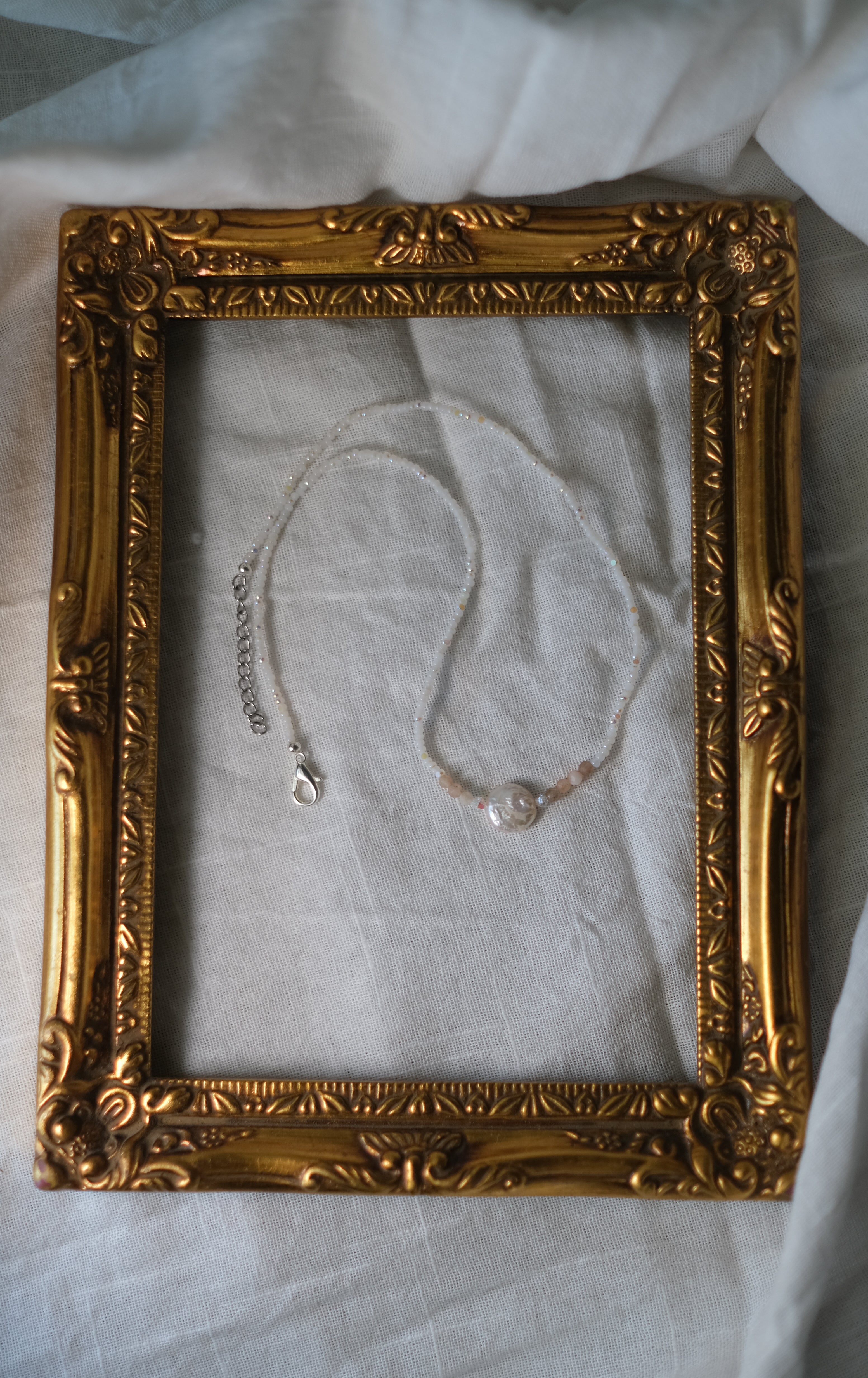 Freshwarer Pearl & Quartz Choker