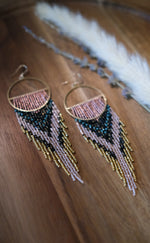 Load image into Gallery viewer, Copper &amp; Teal Circle Fringe
