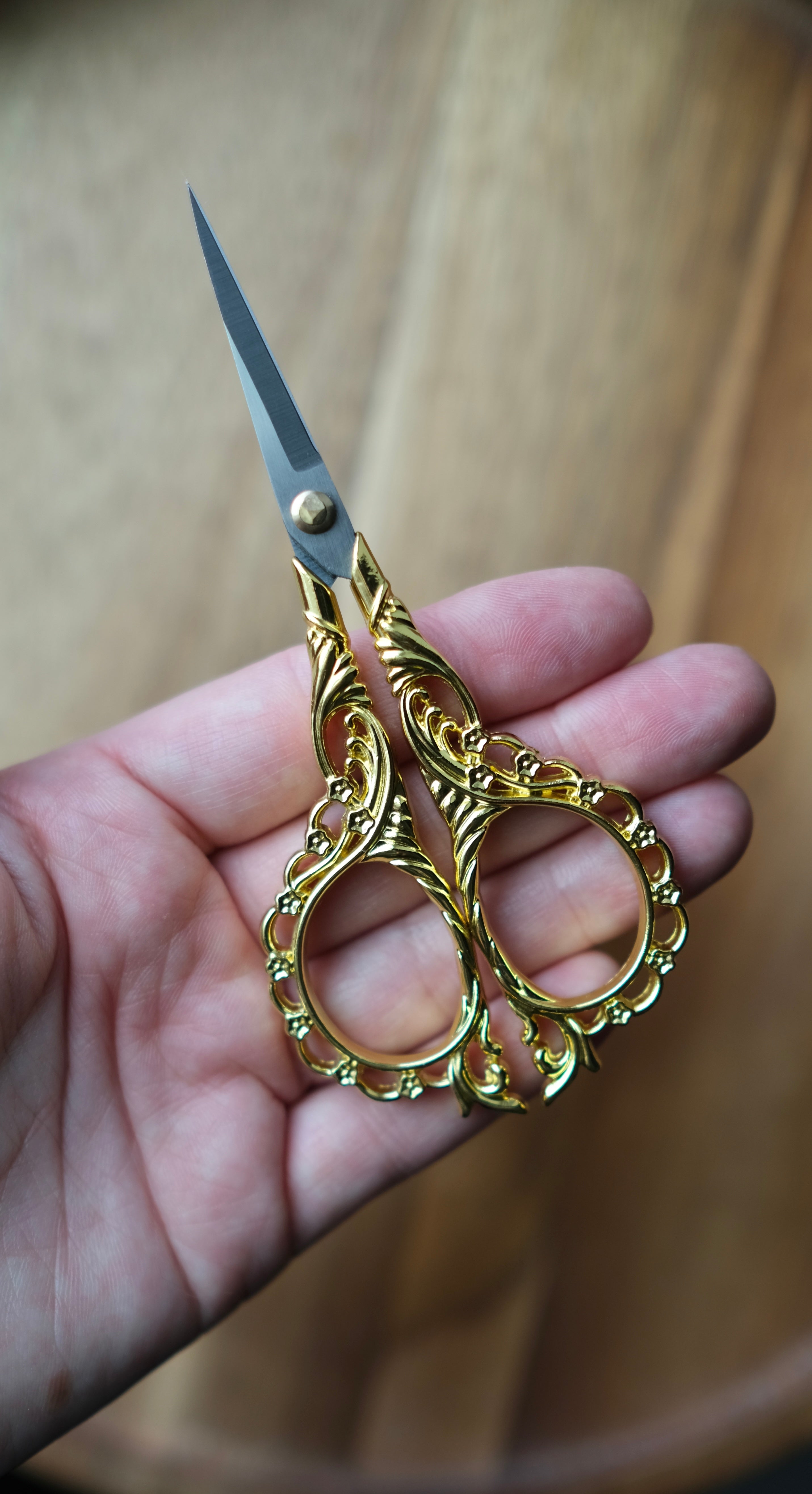 Gold Filigree Embroidery Scissors