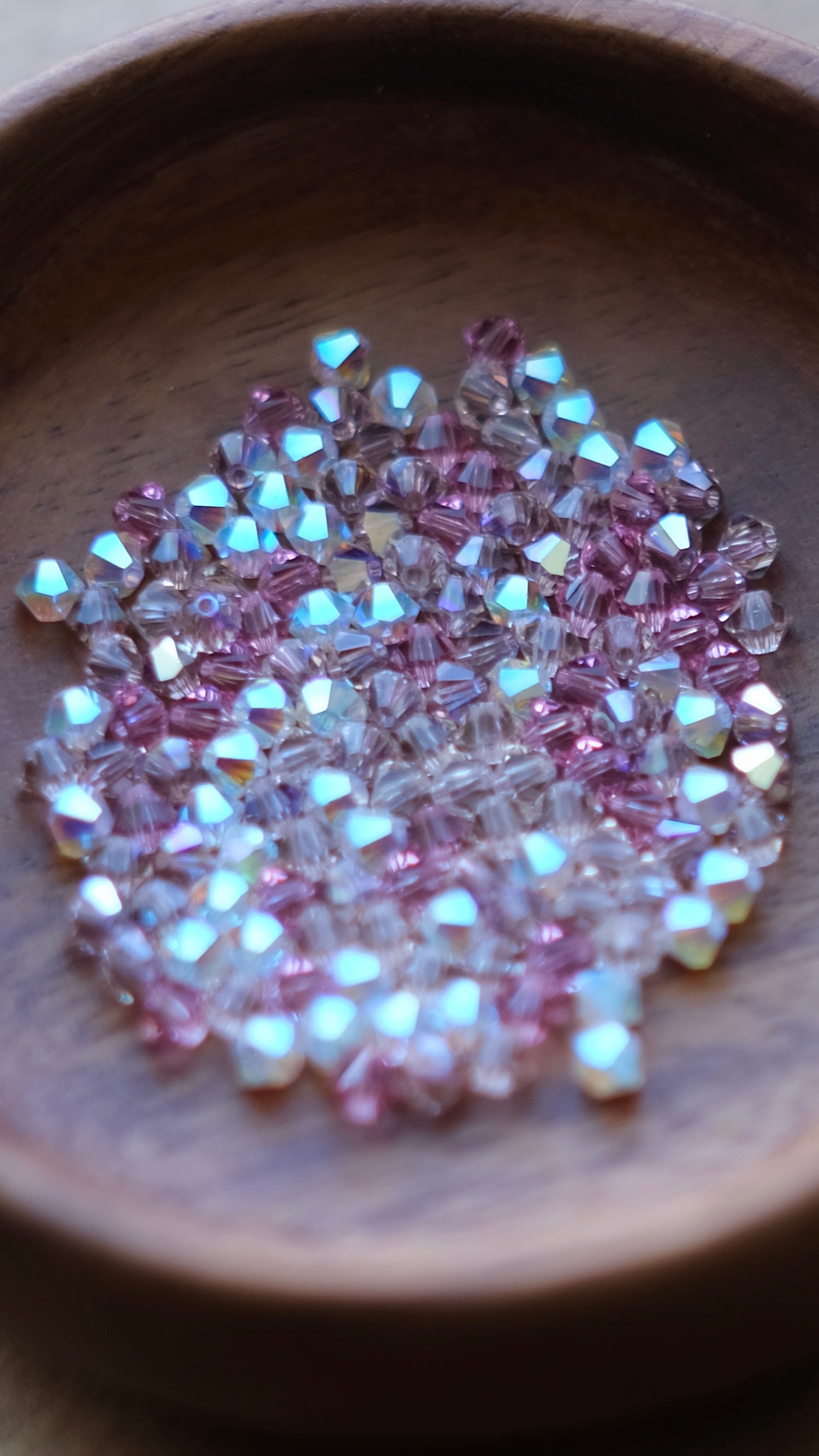 Pink Cotton Candy Swarovski Bicone Mix 4mm