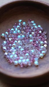 Pink Cotton Candy Swarovski Bicone Mix 4mm