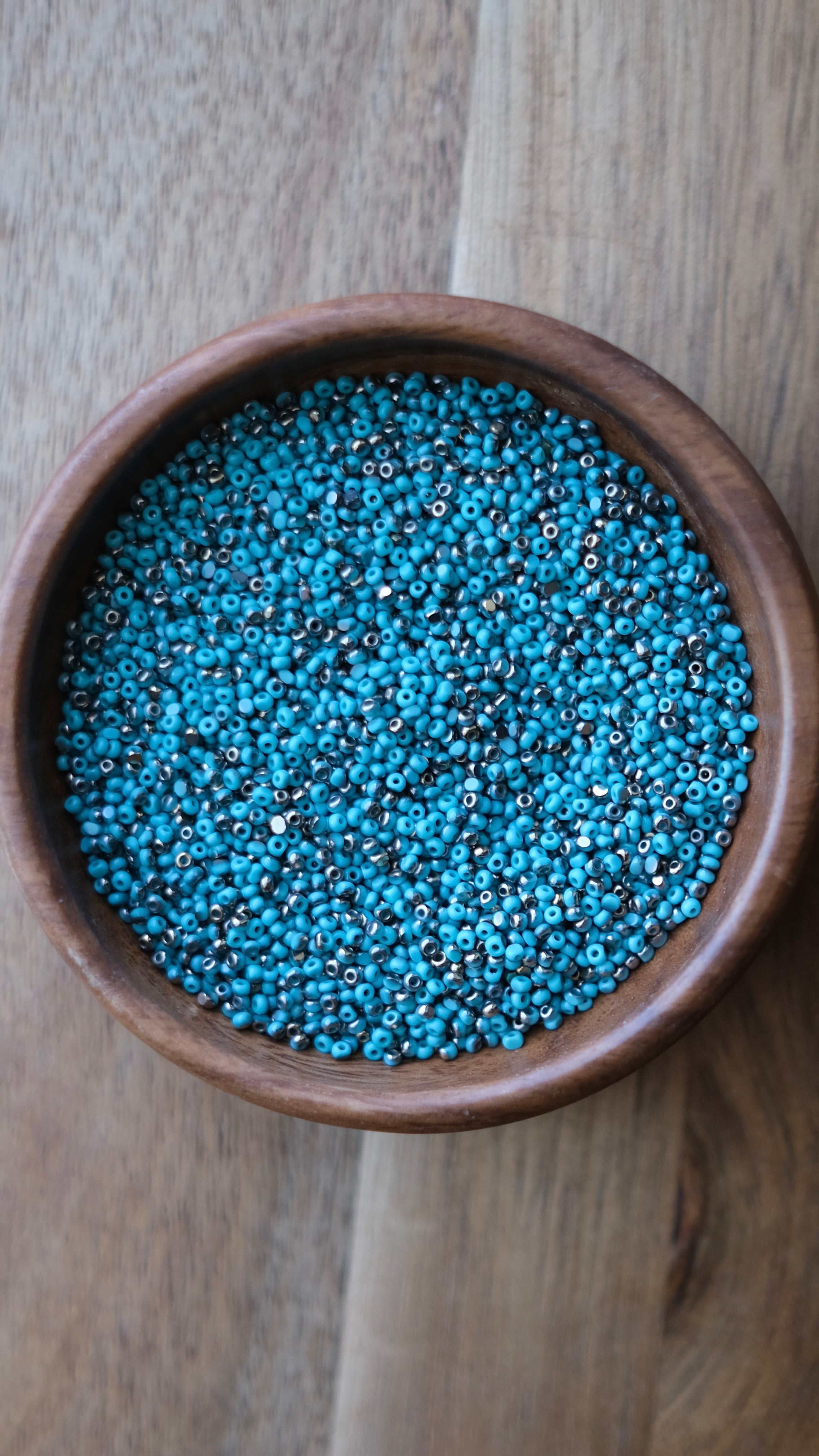 Aqua Green Bronze Charlotte Beads 11/0