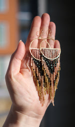 Load image into Gallery viewer, Copper &amp; Teal Circle Fringe

