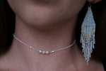 Load image into Gallery viewer, Opal Fringe &amp; Pearl Choker Set
