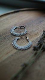 Load image into Gallery viewer, Crystal Hoops
