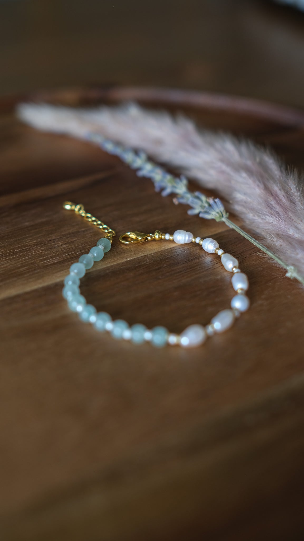 Green Adventurine & Pearl Bracelet