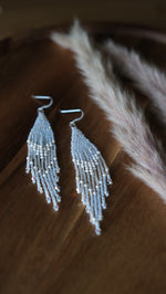 Load image into Gallery viewer, Pearl &amp; Crystal Fringe Earrings
