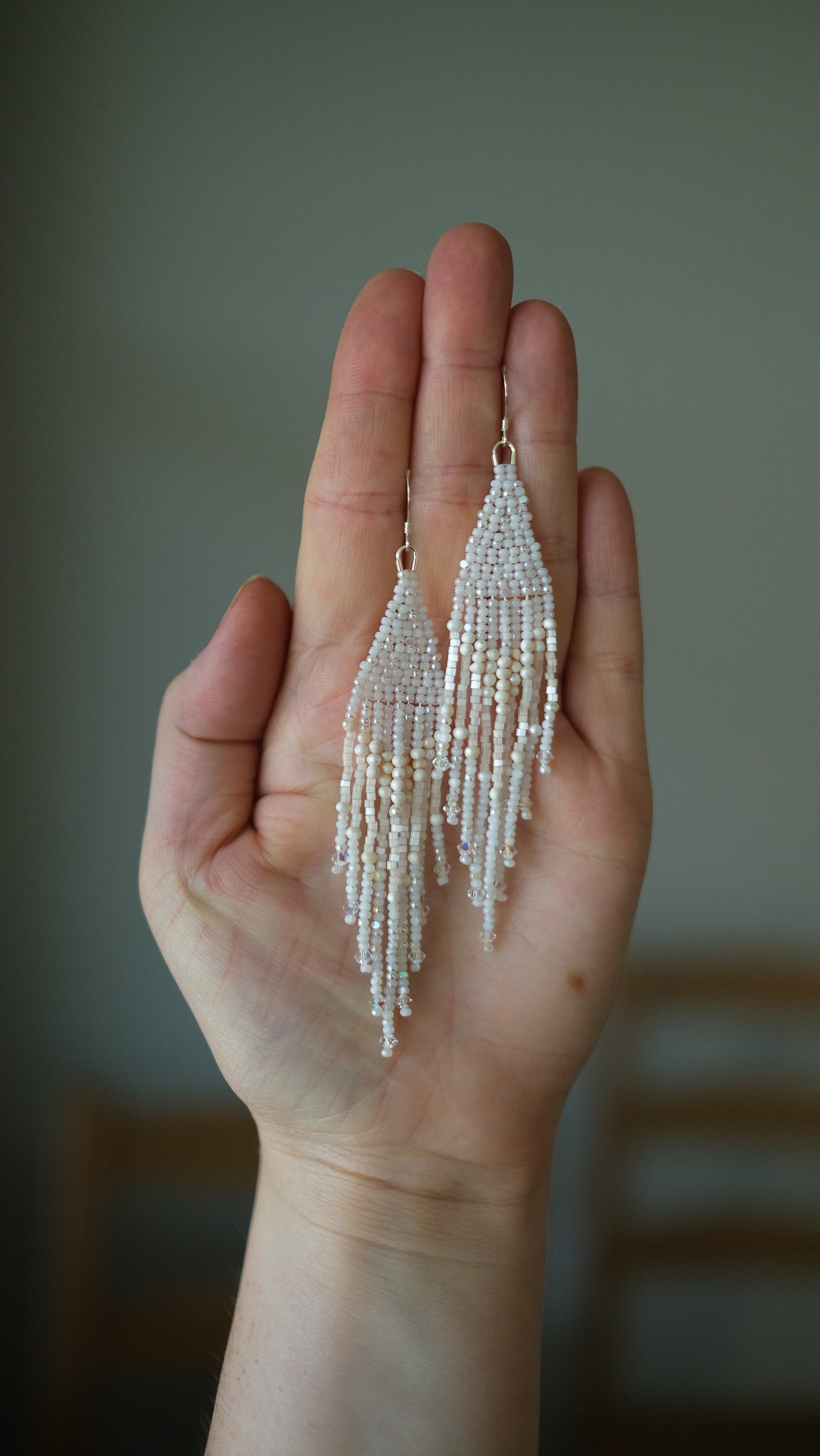 Pearl & Crystal Fringe Earrings