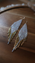 Load image into Gallery viewer, Opal &amp; Gold Sparkle Fringe
