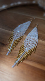 Load image into Gallery viewer, Opal &amp; Gold Sparkle Fringe

